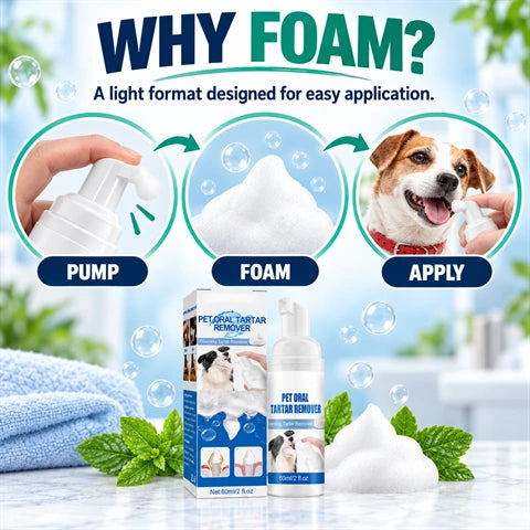 🐾🦷 Pet Oral Care Foam for Dogs & Cats