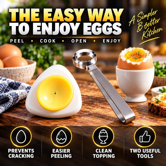 2-in-1 Egg Prep Kit – Easier Boiling & Cleaner Opening