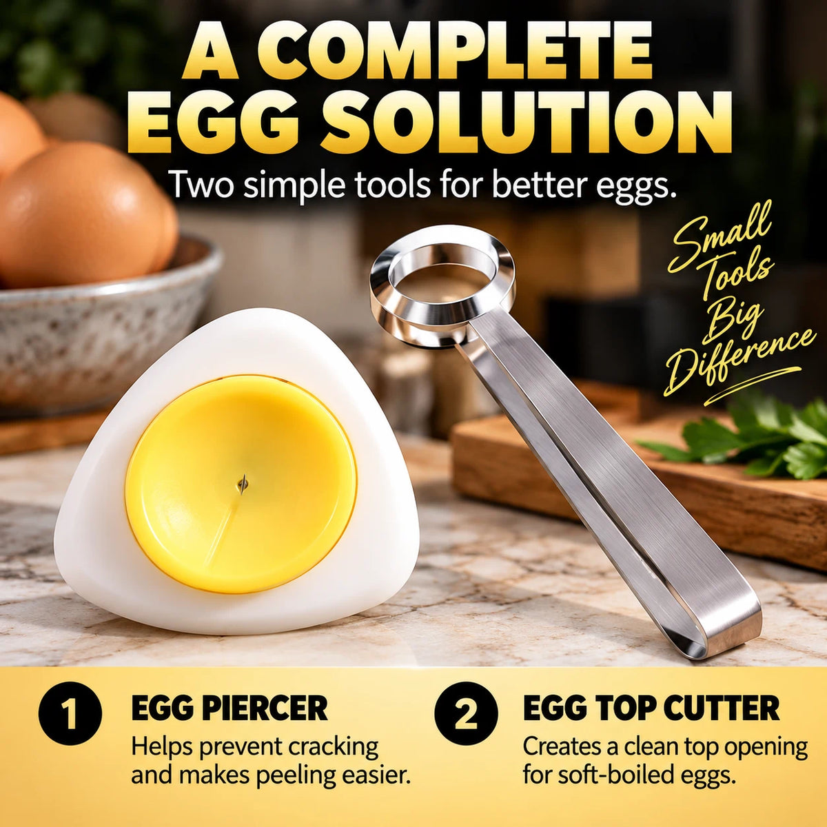 2-in-1 Egg Prep Kit – Easier Boiling & Cleaner Opening