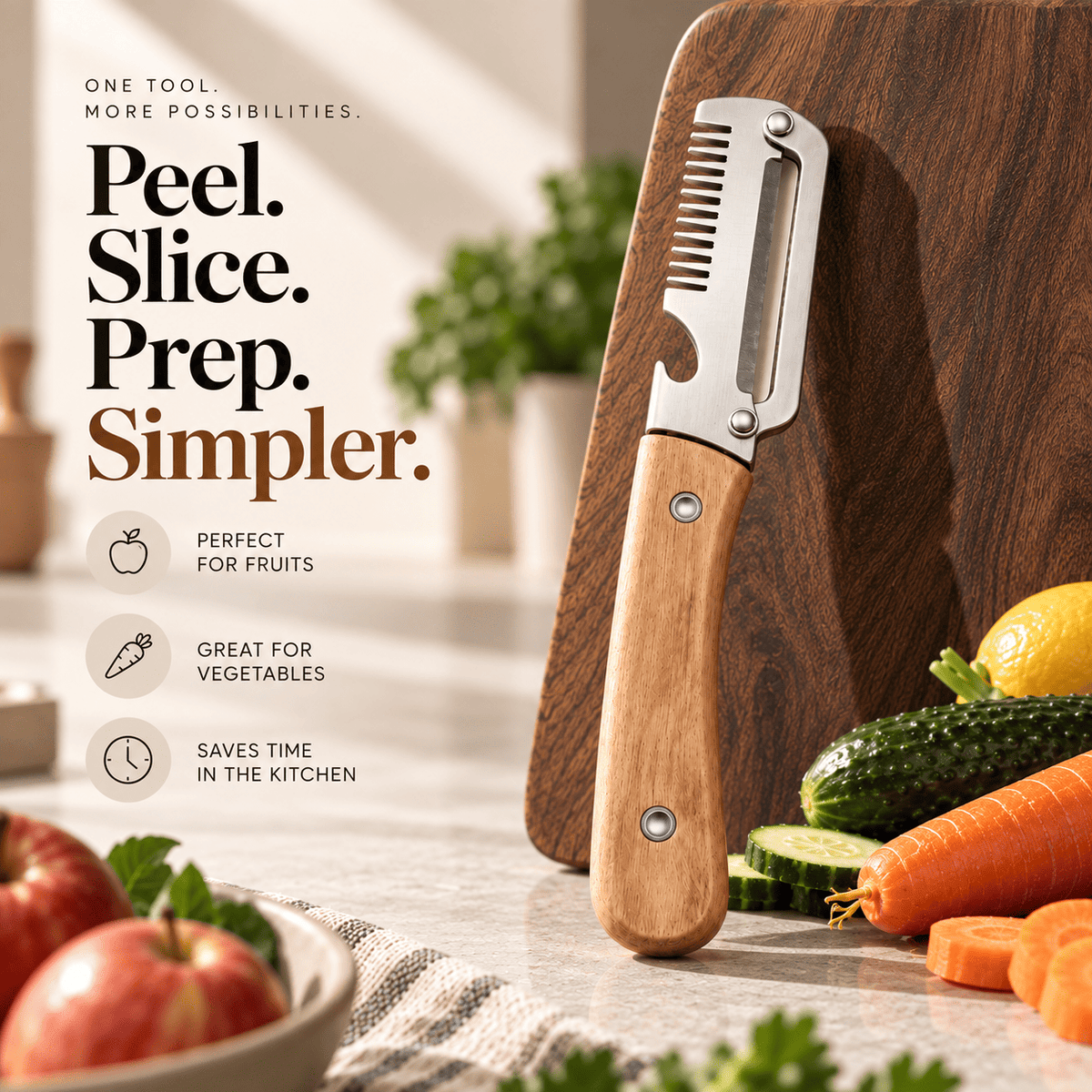 Compact Multi-Tool Kitchen Knife