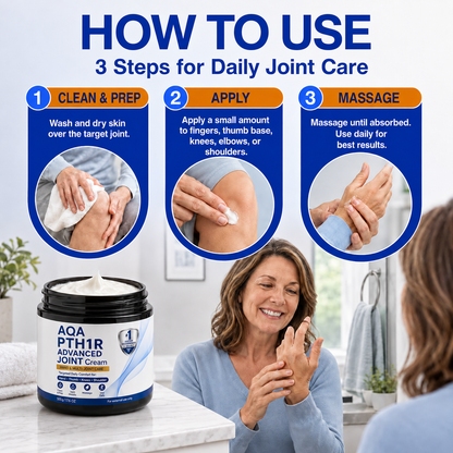 How to apply AQA joint comfort cream in three simple steps