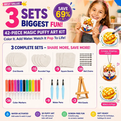 Three-set 126-piece puffy art bundle