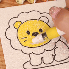 Water-activated puffy art demonstration