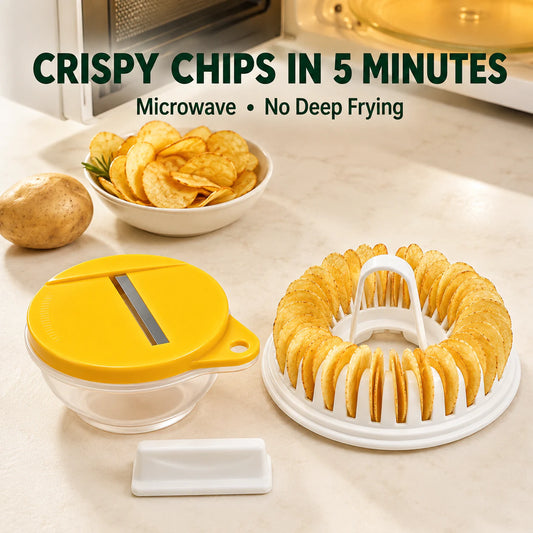 Auaax microwave potato chip maker with slicer bowl set
